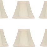 Upgradelights 5 Inch Set of 6 Chandelier Shades in Eggshell Pure .