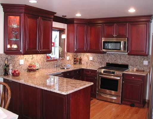 Cherry Oak Cabinets Kitchen | Kitchen renovation, Cherry wood .