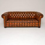 Antique Deep Buttoned Leather Chesterfield Sofa for sale at Pamo