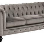 Abbyson Living Grand Chesterfield Sofa, Gray - Traditional - Sofas .