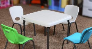 Lifetime 5-Piece Lime Green and Almond Children's Table and Chair .