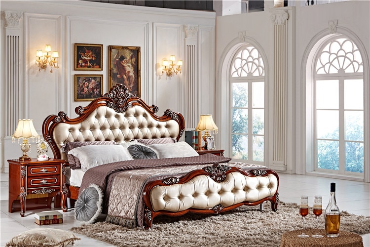 Fashion bedroom set / italian bedroom furniture set / classic wood .