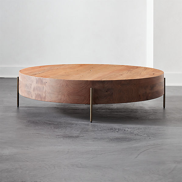 Proctor Low Round Wood Coffee Table + Reviews | C
