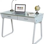 Amazon.com: OneSpace Ultramodern Glass Computer Desk with Drawers .