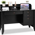 Amazon.com: Tangkula Computer Desk, Home Office Desk, Wood Frame .