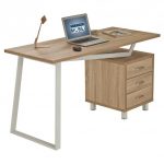 Modern Design Computer Desk With Storage Sand Stone - Techni .