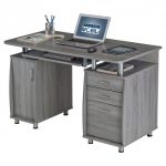 Complete Workstation Computer Desk With Storage Gray - Techni .
