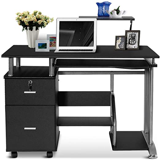 Amazon.com: Tangkula Computer Desk, Home Office Desk, Computer .