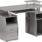 Amazon.com: Techni Mobili Complete Computer Workstation Desk Grey .