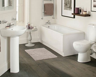 Modern bathroom suites - Contemporary Shower Bath, Basin & Toile