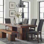 Rustic Grey Sheesham Contemporary Dining Table Matching Parson .