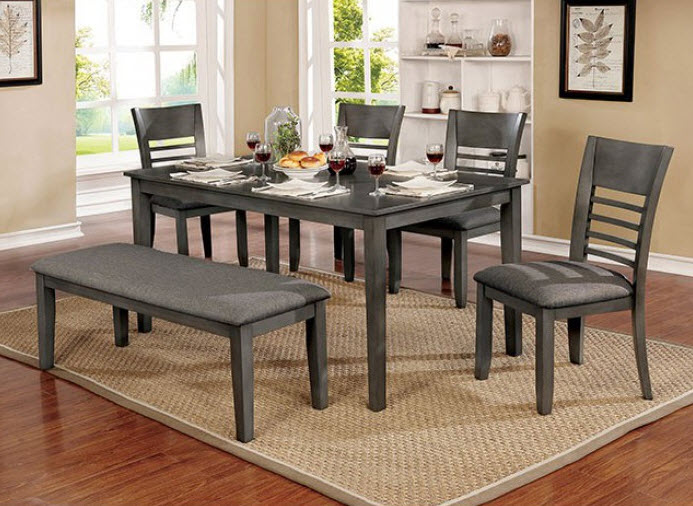 Hillsview Gray Contemporary Dining Tab