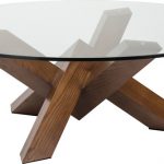 Costa Round Glass Coffee Table, Modern Contemporary Wooden Coffee .