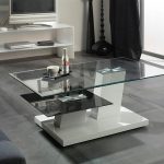 Modern Glass Coffee Table With Massive Base | Coffee Tabl