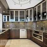 Contemporary Walnut Kitchen Cabinets - MasterBra