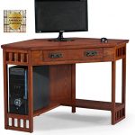 Amazon.com: Leick Corner Computer and Writing Desk, Mission Oak .