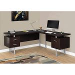 Monarch Specialties L Shaped Corner Computer Desk With 2 Drawers .