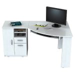Inval Corner Computer Desk Washed Oak - Office Dep