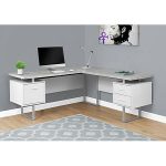 Monarch Specialties Corner Desk GrayWhite - Office Dep