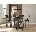Gracie Oaks Cathie 5 Piece Round Counter Height Dining Set .