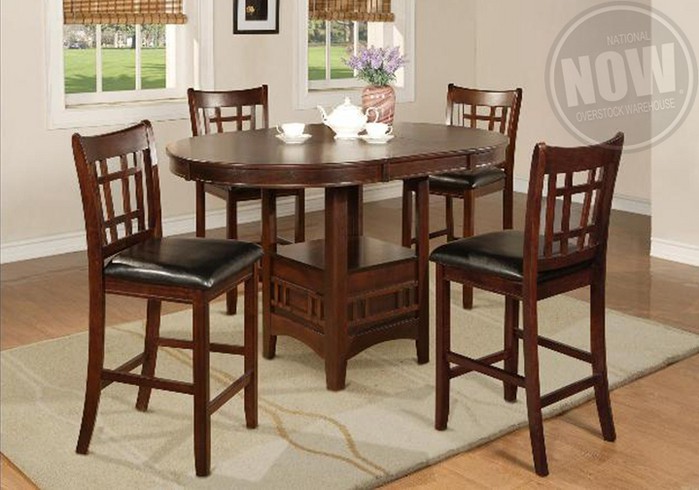 Hartwell Counter Height Dining Table and 6 Side Chairs .