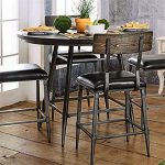 Amazon.com: BOWERY HILL 45" Industrial Round Counter Height Dining .