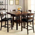 5 PC Furniture of America Norah II Counter Height Dining Table Set .
