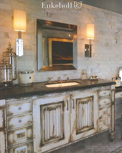 rustic French Country vanity | Country bathroom decor, Rustic .