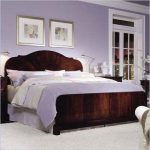 I love this yummy dark wood with the lavender | Wood bedroom decor .