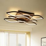 Brown LED Wave Ceiling Light Home Decorative 37W-152W 1/2/3/5 .