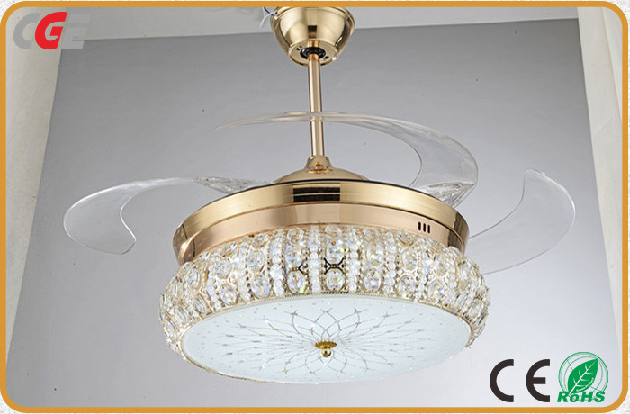 China LED Fan Ceiling Light Crystal Series Decorative Ceiling Fan .