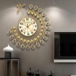 Amazon.com: NEOTEND Large Decorative Wall Clock Peacock Silent .