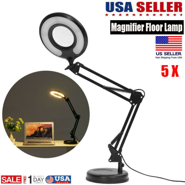 5X Swing Arm Mount Magnifier Desk Table Clamp Lamp Light .
