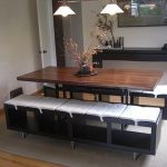 Awesome DIY Dining Benches Made from Shelving Units | Ikea lack .