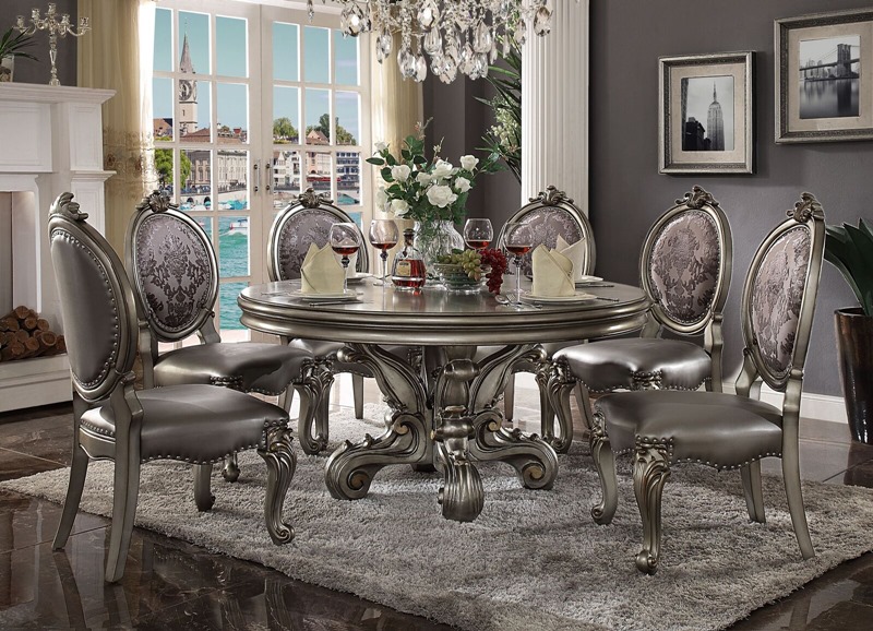 Acme | 66840 Versailles Round Formal Dining Room Set in .