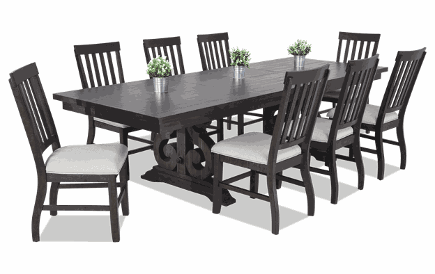 Sanctuary 9 Piece Dining Set with Slat Chairs | Bobs.c