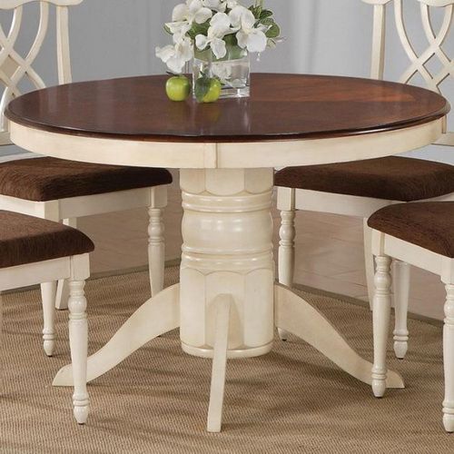 Modern Round Dining Table With Leaf | Round pedestal dining .