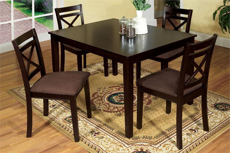 Weston I Espresso Dining Table with 4 Chai