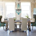 Natural Dining Table & Upholstered Dining Chairs - Eclectic .