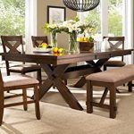 Amazon.com - Roundhill Furniture Karven 6-Piece Solid Wood Dining .