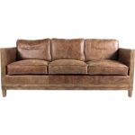 Great Deal on Aurelle Home Monarchy Rustic Distressed Leather Sofa .
