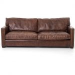 Larkin 3 Seater Vintage Cigar Contemporary Leather Sofa | Zin Ho