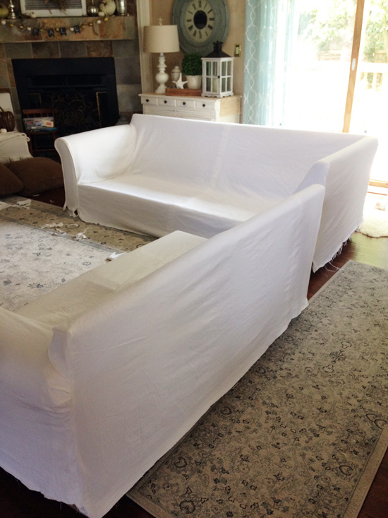 How to Make a Sectional Slipcover | Confessions of a Serial Do-it .
