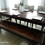 DIY Farmhouse Table and Bench - Domestic Imperfecti