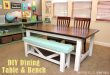 DIY Farmhouse Table & Bench - Happiness is Homema