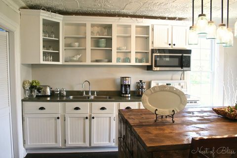 15 DIY Kitchen Cabinet Makeovers - Before & After Photos of .