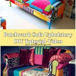 DIY Patchwork Sofa Upholstery Tutorial Video Guide | Patchwork .