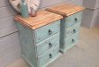 2X Shabby Chic Bedside Tables French Drawers Vintage Rustic Beach .