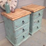 2X Shabby Chic Bedside Tables French Drawers Vintage Rustic Beach .