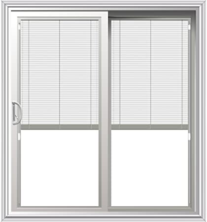 Amazon.com: Sliding Patio Door with Blinds Between Glass in White .